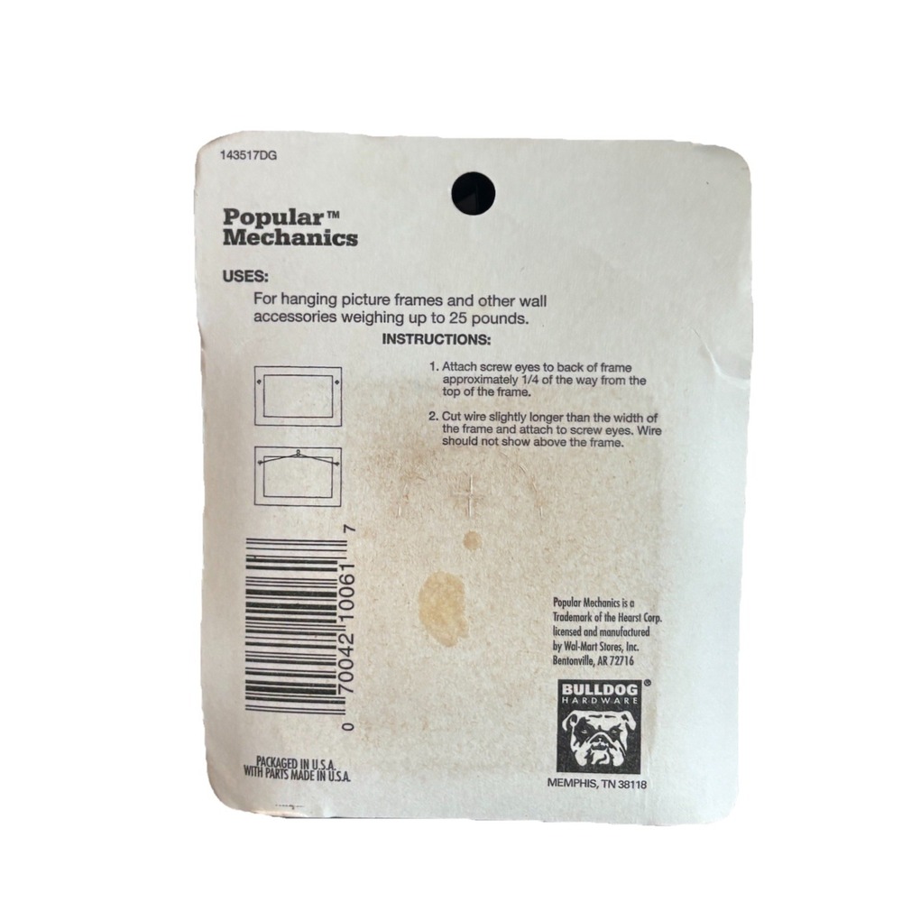Bulldog Picture Hanging Wire 25ft Medium‎ Weight PH-277 - Picture 2 of 2